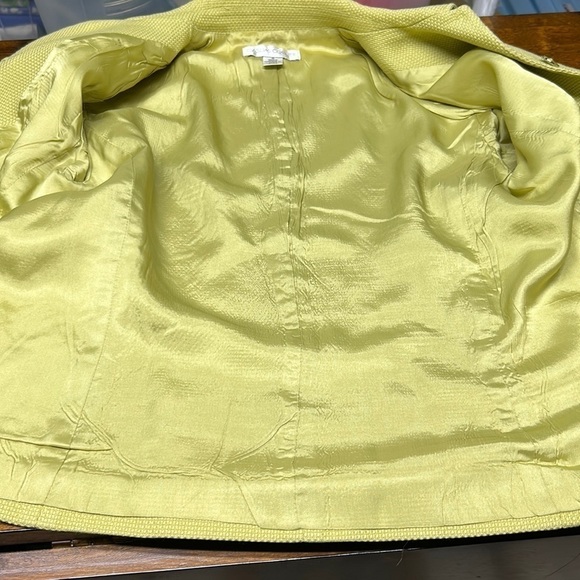 Casual corner size 6 blazer crop jacket lime green green with 4 button front - Picture 13 of 17